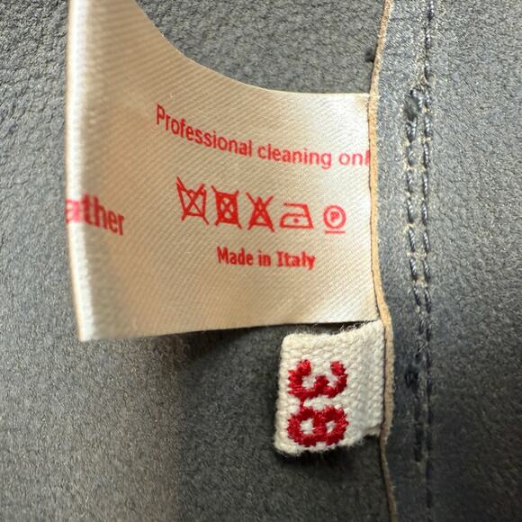 Marni Lamb Leather Cropped Short Skeeve Open Light Jacket Gray Size EU 38 US 6 - Picture 8 of 10